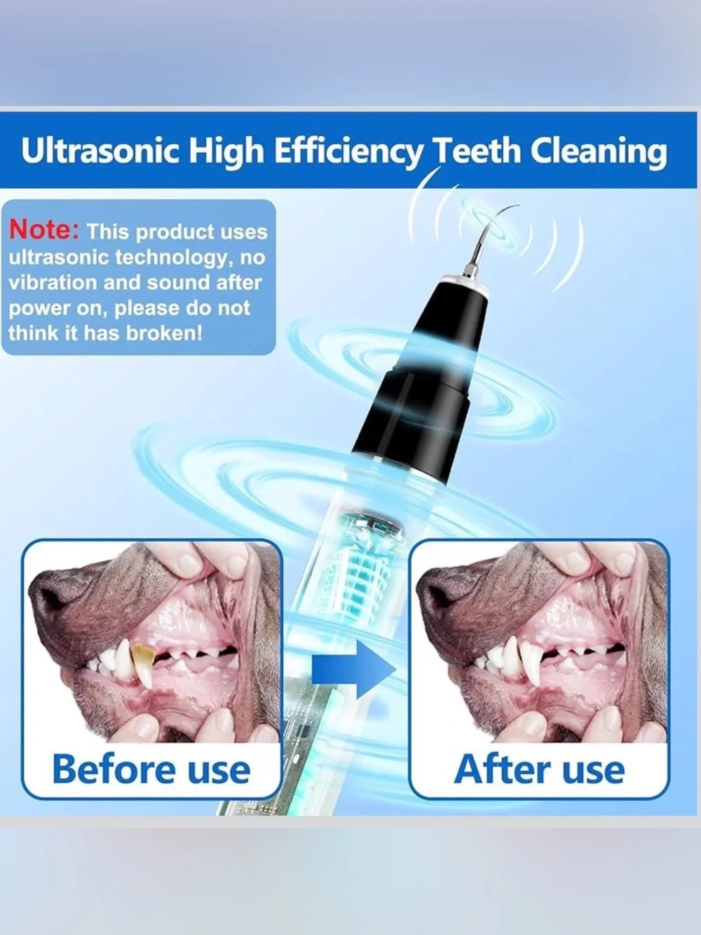 New Open Box Ni Shen Pet Dental Cleaner Black Color .